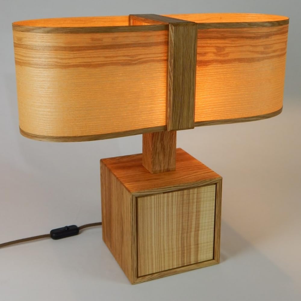 20"W x 18"H x 8"D Oak Wood Table Lamp K921766