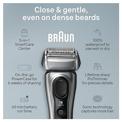 Electric Razor with Shaving Elements & Precision Trimmer, Wet & Dry P38964