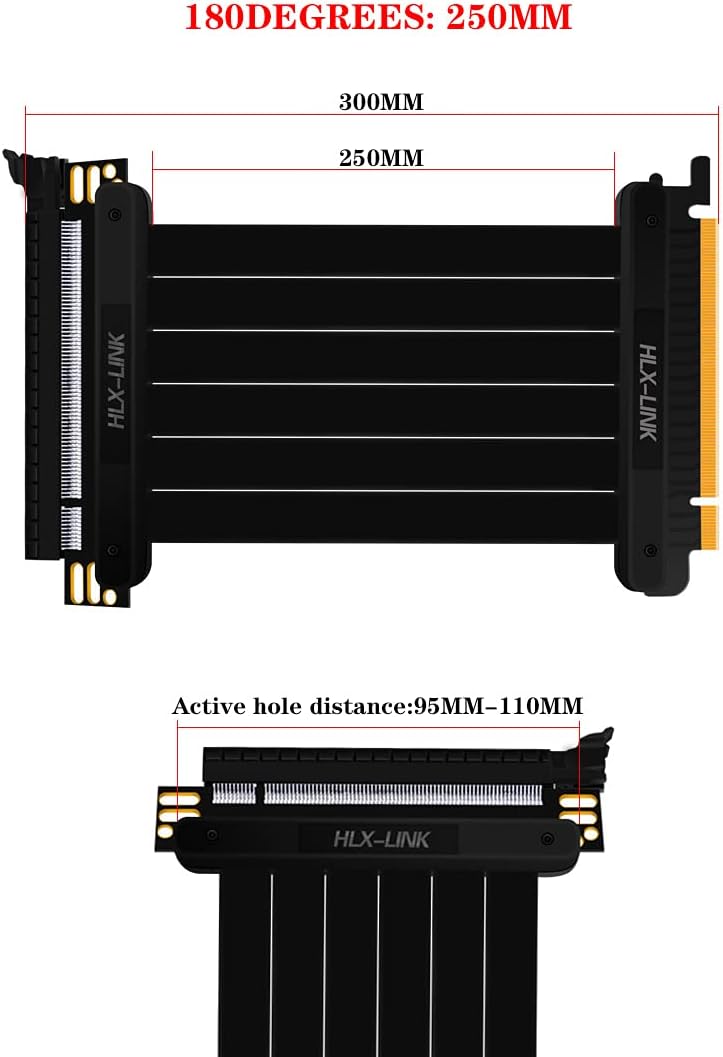 PCI-E 4.0 x 16 Vertical GPU Mount Cable 25CM O7636