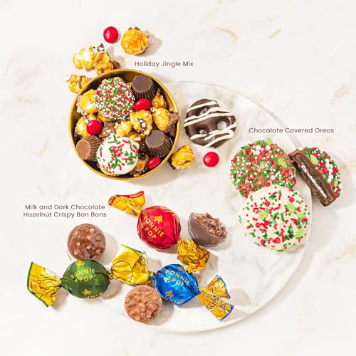 Christmas Gift Baskets with Chocolate, Cookies, Gourmet Snacks, Candy Brittle G359722