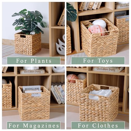 Water Hyacinth Wicker Storage Baskets Set of 3 Y495