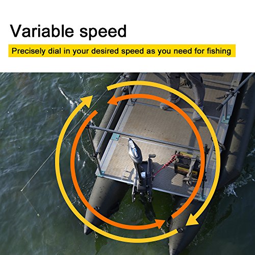 Black 12V 55lbs 48 inch Bow Mount Electric Trolling Motor with Foot Control I334