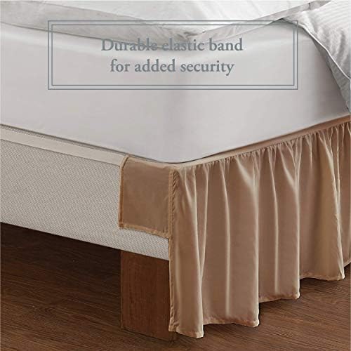 White King 14 Inch Drop Length Microfiber Bed Skirt T125
