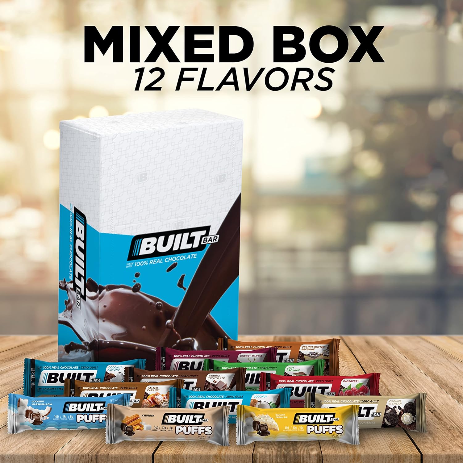 12 Pack High Protein Bars Covered in Real Chocolate Gluten Free S821