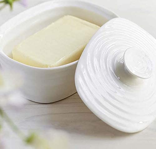 White Porcelain Covered Butter Dish Z3559