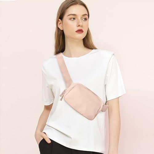 Lavender Belt Bag Fanny Pack Crossbody Bags with Initial Letter Patch W91049
