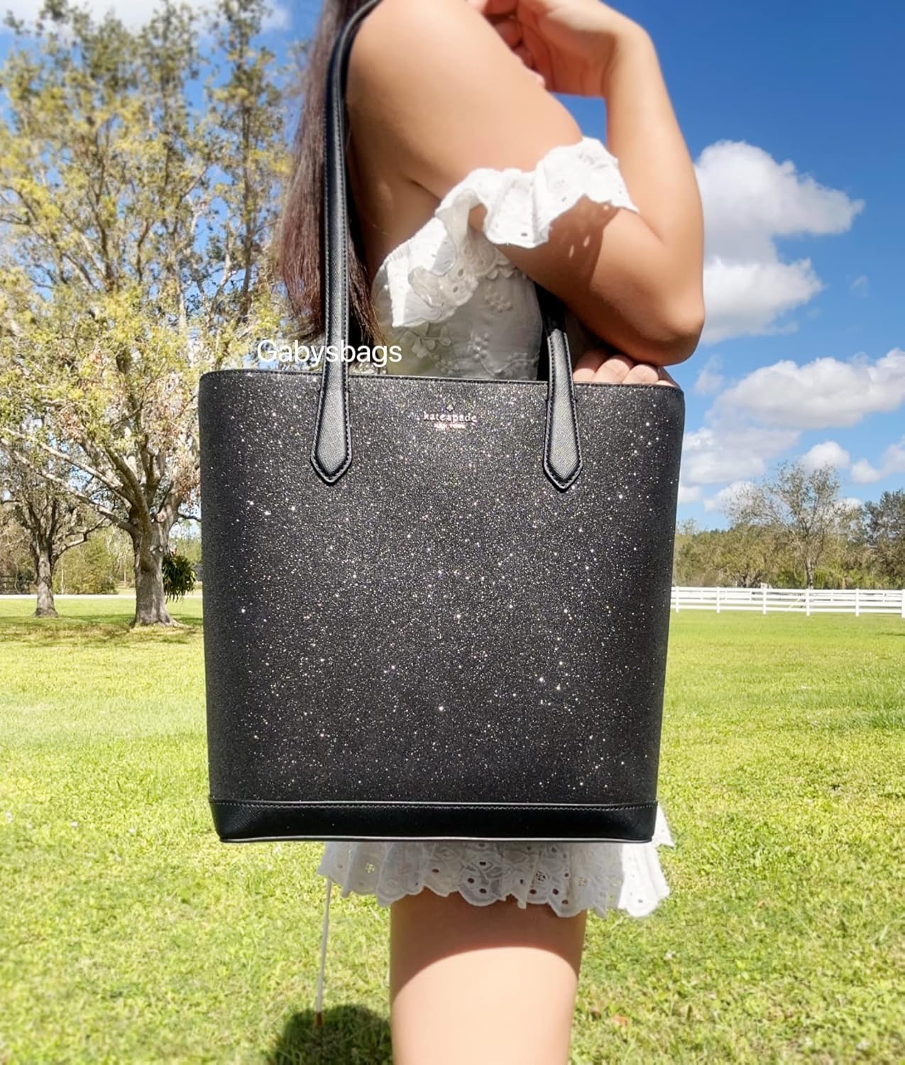 Black Shoulder Tote Bag F252