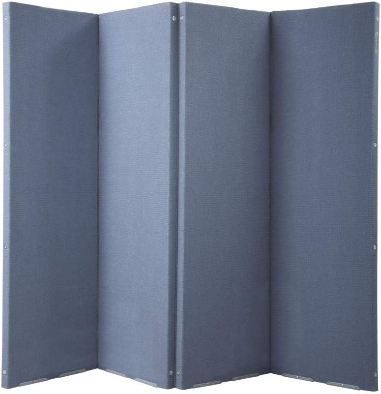 Blue 8 x 6.6 Folding Partition Panel Room Divider W5208