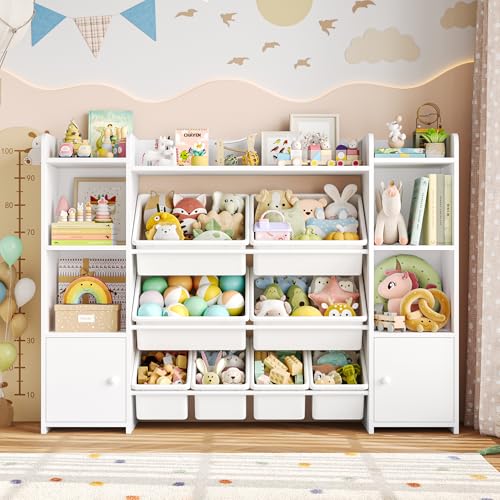 Pink 8 Toy Bins Storage Organizer with Shelf B933