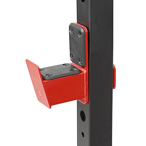 High Weight Capacity Power Cage and Squat Rack with J-Hooks, Adjustable Pull Up Bar K42031
