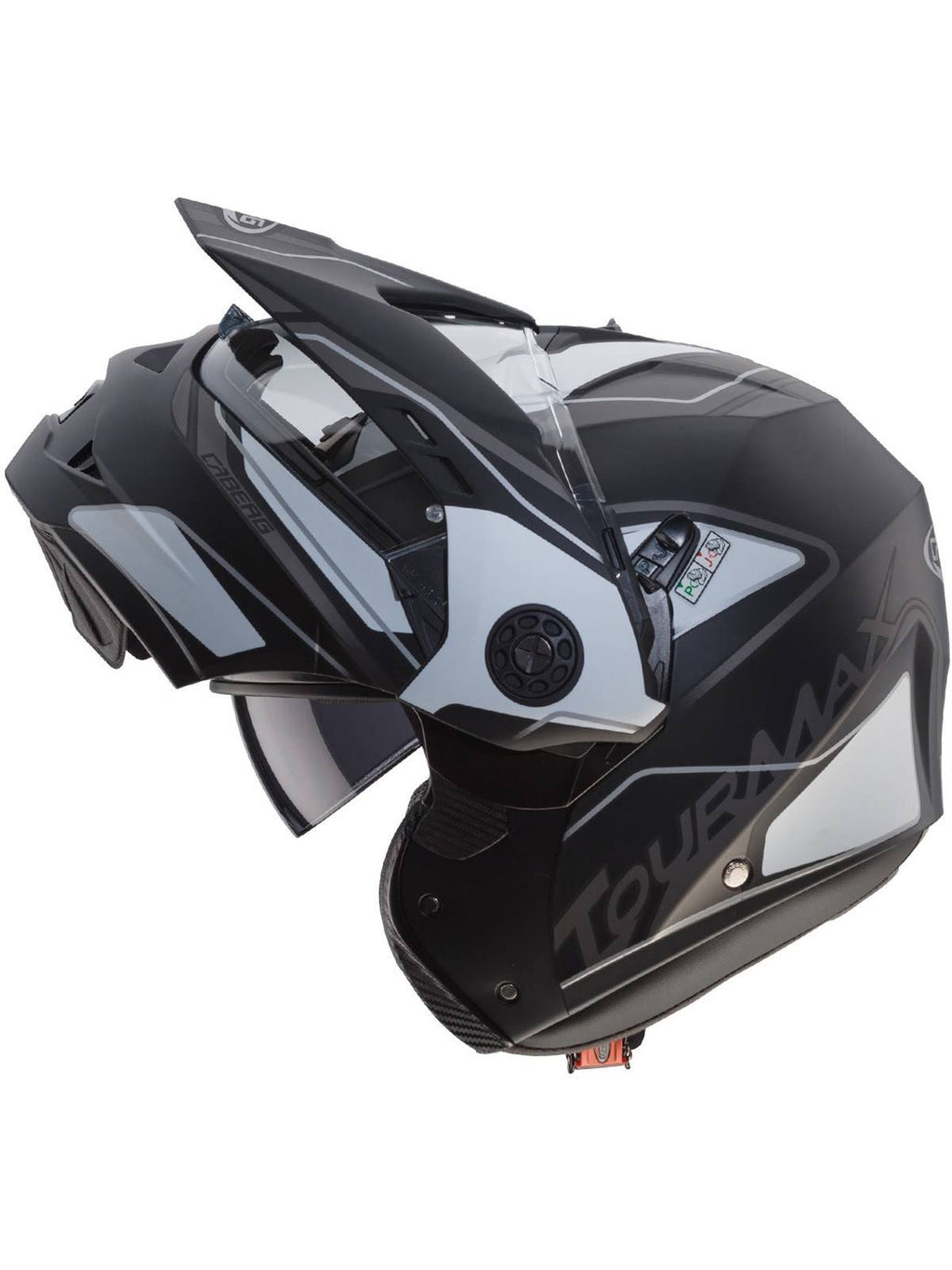 Black Tourmax Motorcycle Helmet U378742