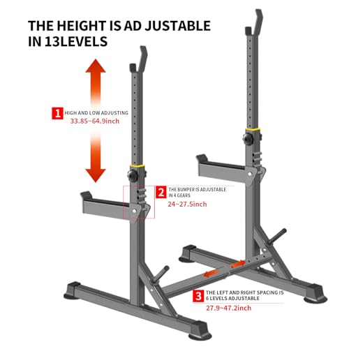 Adjustable Squat Rack Barbell Rack Q8065