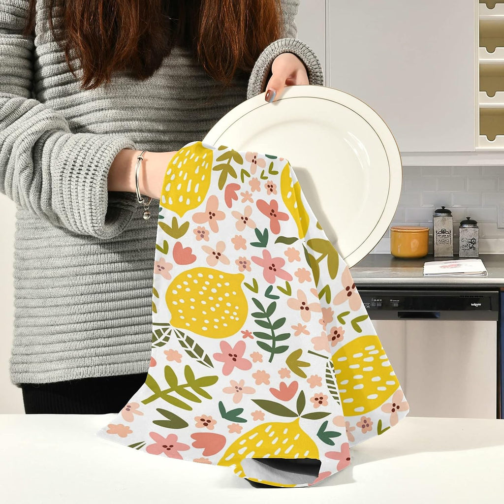 Set of 6 Microfiber Polyester Kitchen Dish Towels 28"x18" R465