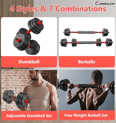 Adjustable Dumbbells Weights Set 20lbs/33lbs/44lbs O472