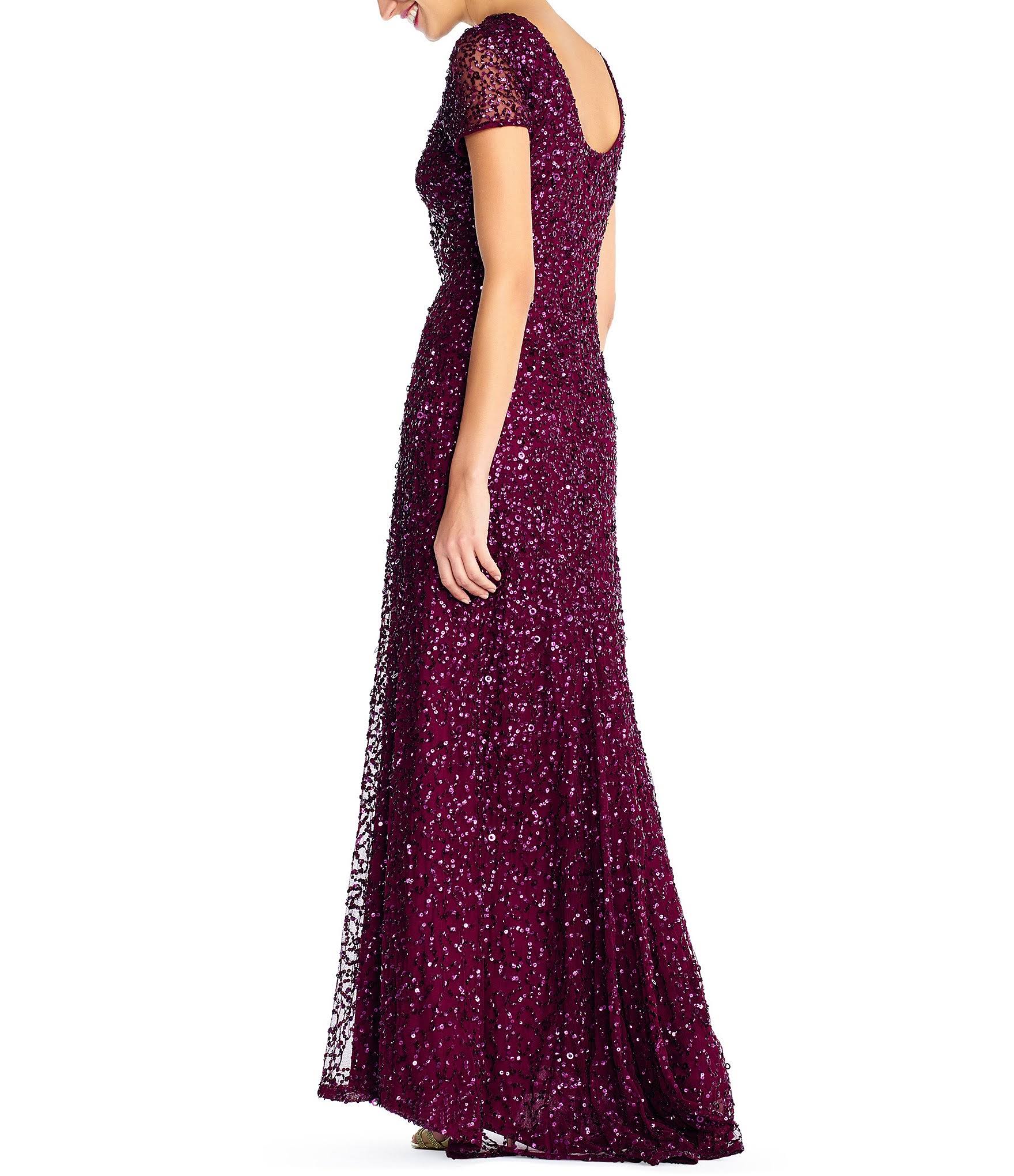Blush Scoop Back Sequin Gown A849704