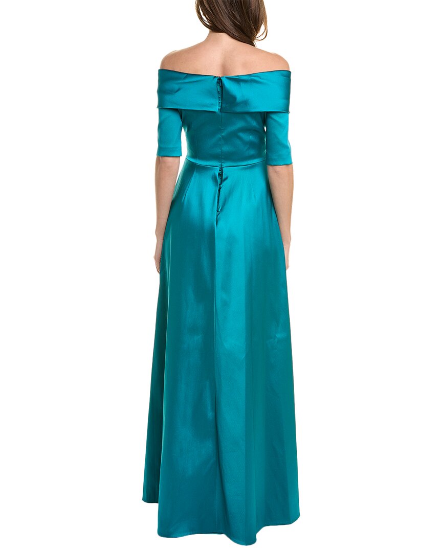 Off-The-Shoulder Gown, Blue N229