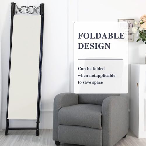 Blue 4 Panel 6FT Room Divider with Steel Frame L32420