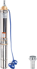 1HP 220V 60HZ 0.75KW Stainless Steel Submersible Well Pump, 1.25" Outlet, 33GPM 207ft Head K875610