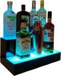 2 Step Multicolor LED Liquor Bottle Display Shelf 16 inch I2129