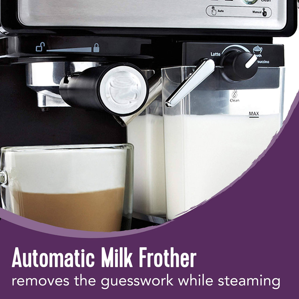 Silver Espresso and Cappuccino Maker M1428