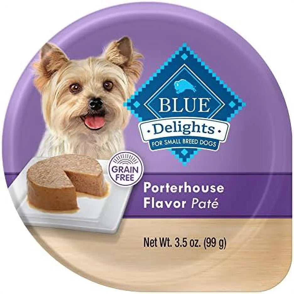 Natural Adult Small Breed Wet Dog Food Cups, Pate Style, Porterhouse Flavor in Savory Juice 3.5-oz (Pack of 12) S185332