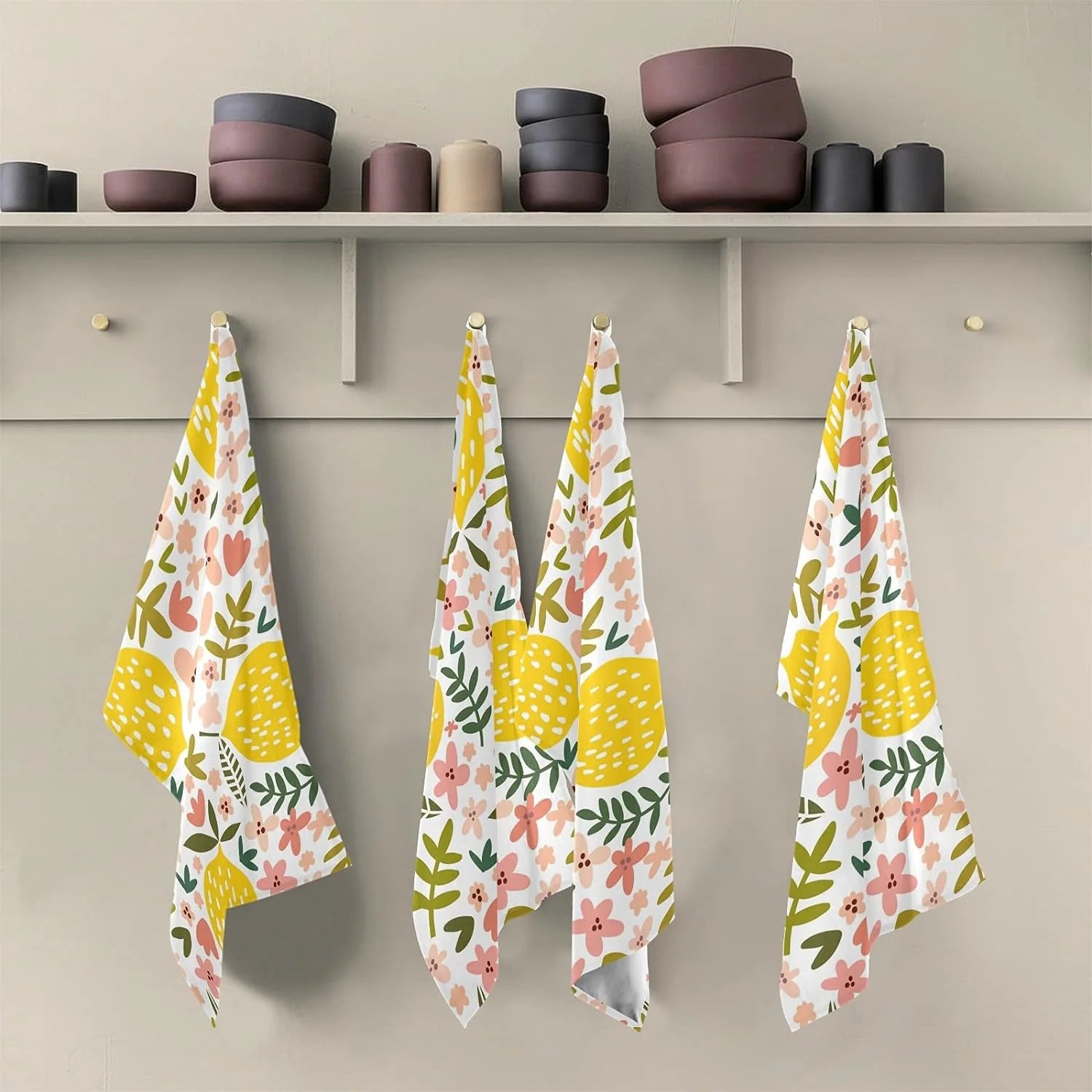Set of 6 Microfiber Polyester Kitchen Dish Towels 28"x18" R465