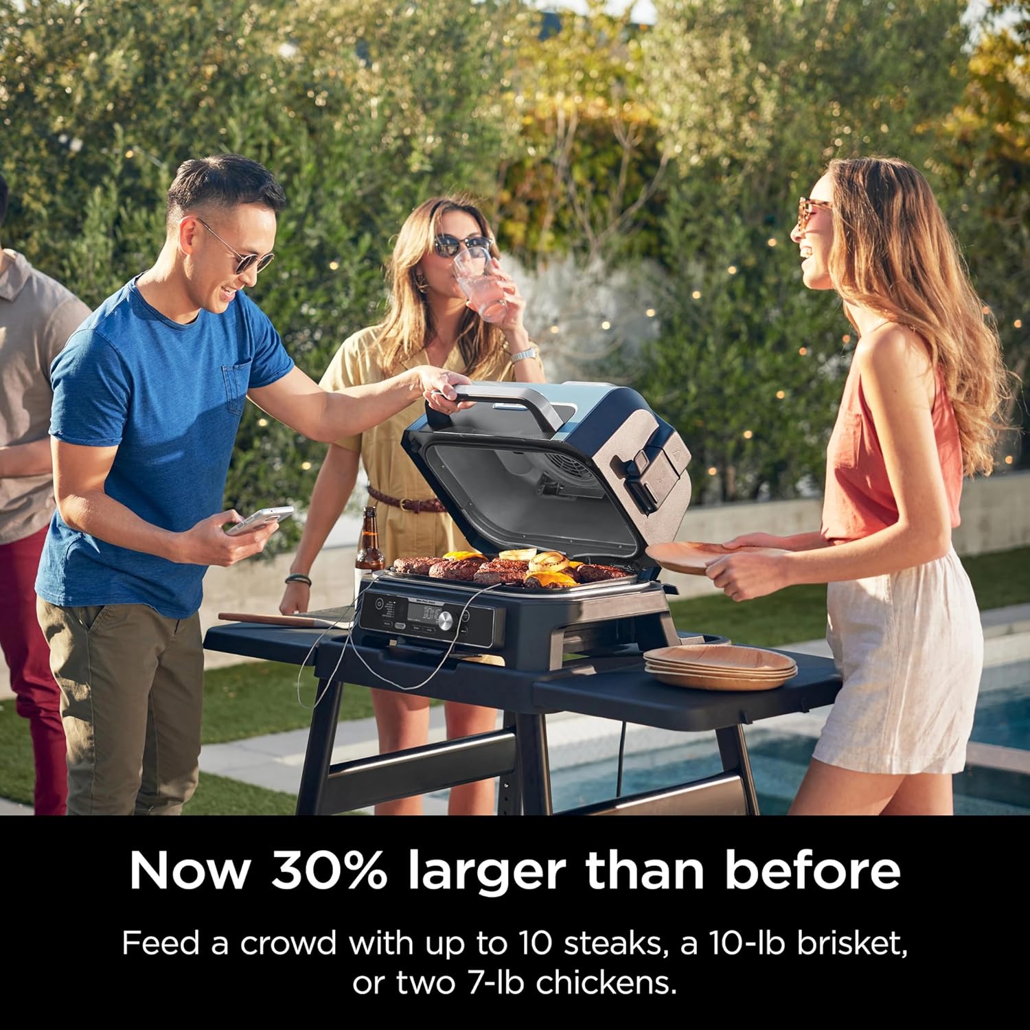 Black Outdoor Grill & Smoker N45942