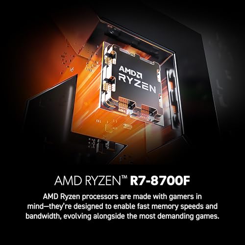 AMD R7-8700F GeForce RTX 5070 32GB DDR5 2TB m.2 NVMe SSD Windows 11 Home Gaming Desktop B705180