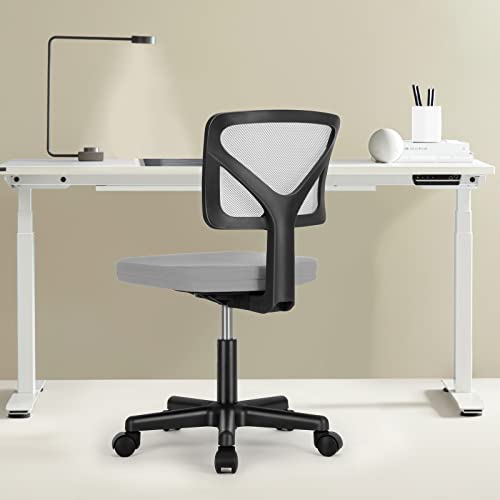 Black Mesh Desk Chair with Wheels H486
