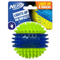 Translucent TPR 3-Part Spike LED & Squeak Ball Dog Toy Q560