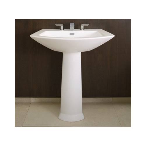 Colonial White Pedestal Lavatory with Single Faucet Hole G36805