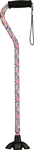 Walking Cane with All Terrain Rubber Quad Tip Base and Carrying Strap X446681