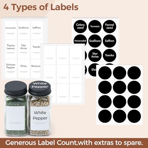 24Pcs 4oz Glass Spice Jars with Metal Lids R720339