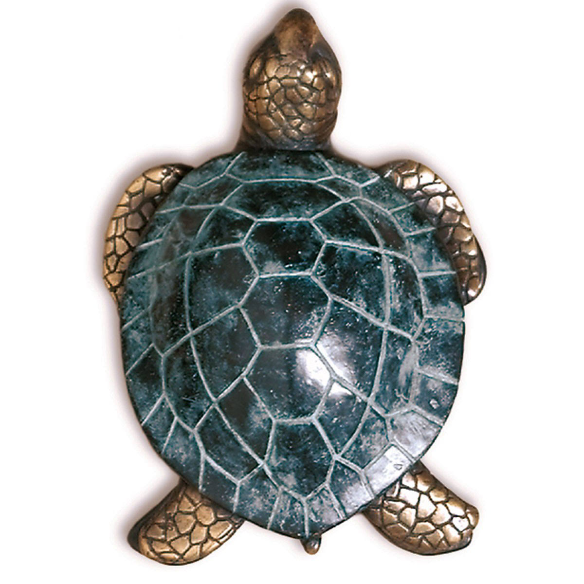 Antiqued Solid Brass Sea Turtle Door Knocker H71315