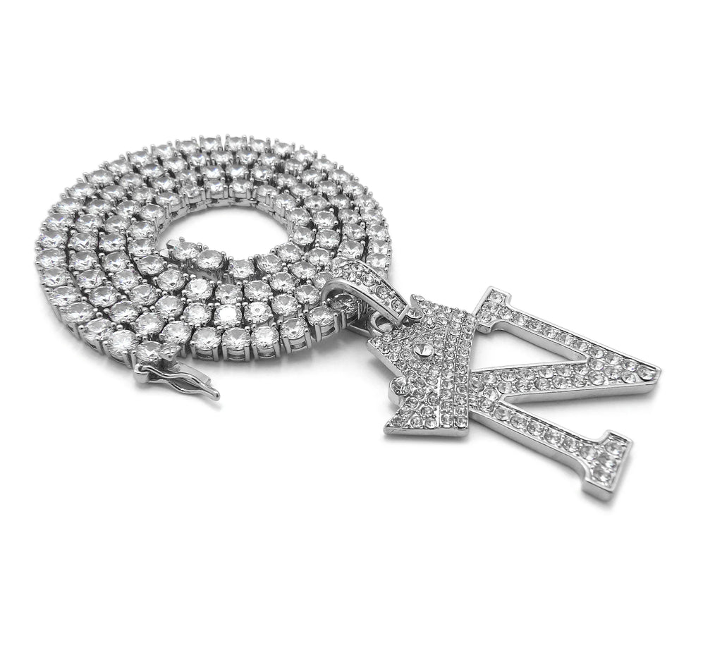 Silver Ice CZ Tennis Chain Necklace B967071