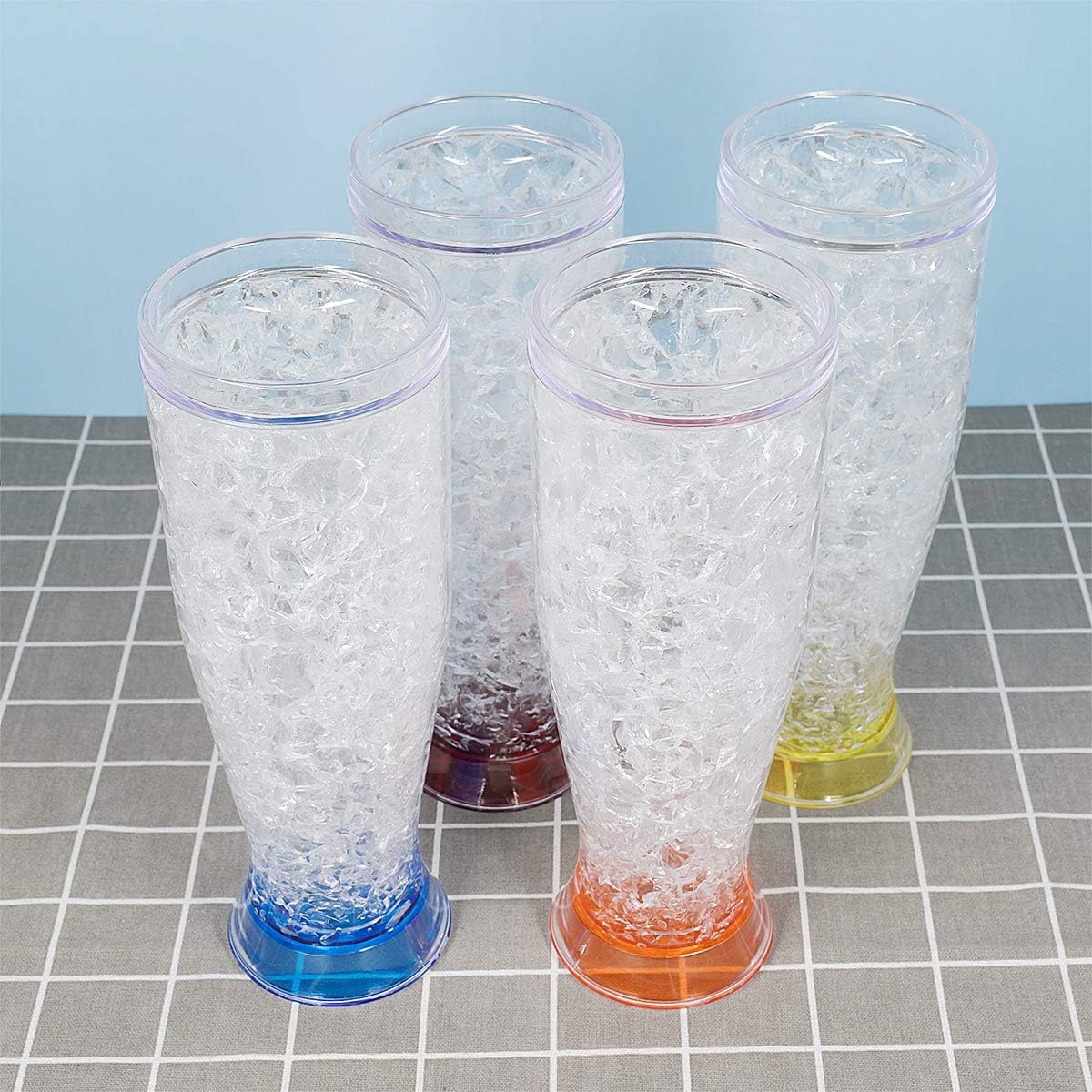 Clear 16oz Set of 4 Double Wall Beer Mugs X280253