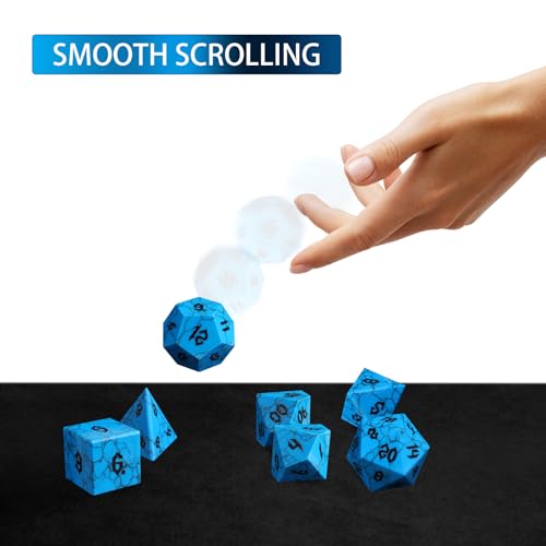 7 PCS Stone DND Dice Set with Case H257193