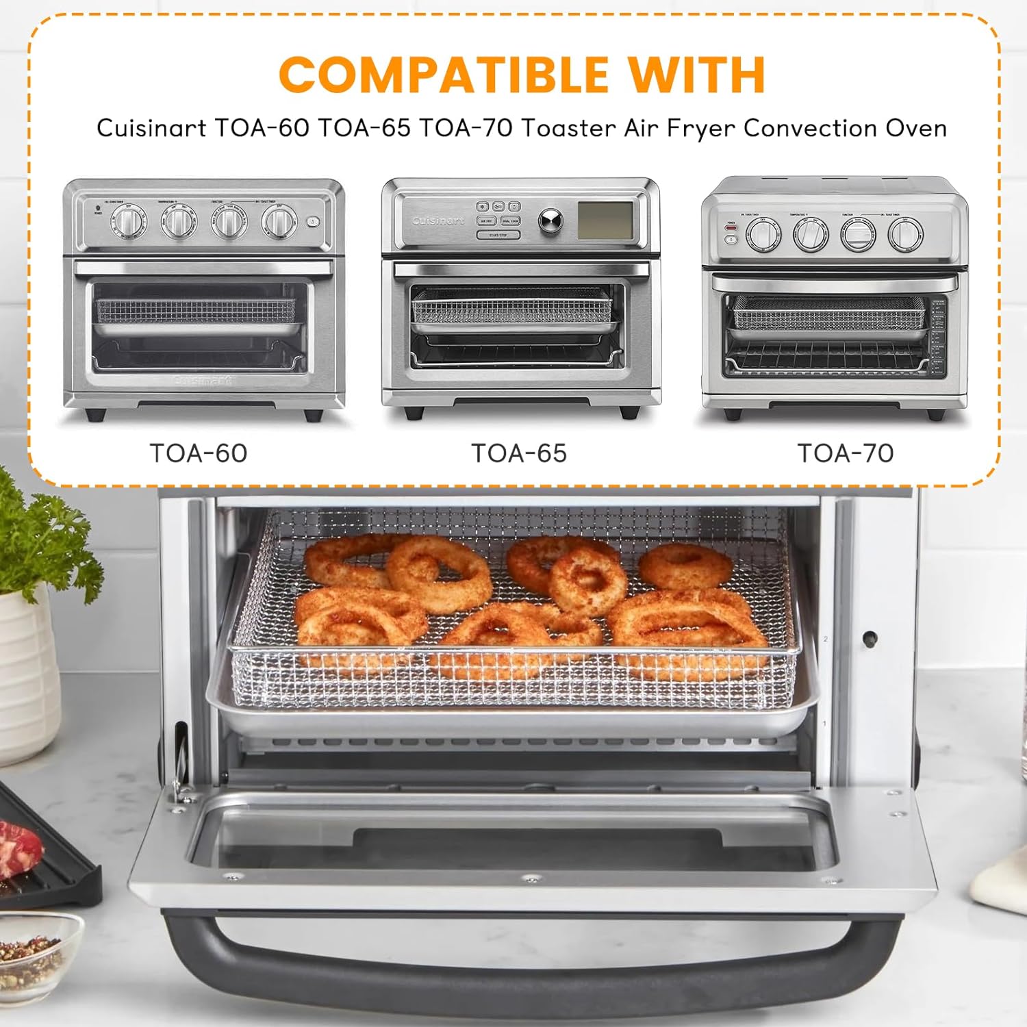 12.2 x 11 Inch Stainless Steel Mesh Air Fryer Basket S6181