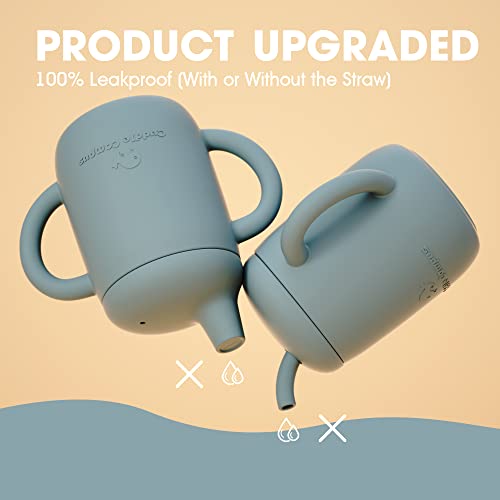 Sippy Cups 7OZ, Silicone Straw Cup B251317
