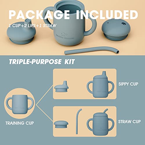 Sippy Cups 7OZ, Silicone Straw Cup B251317