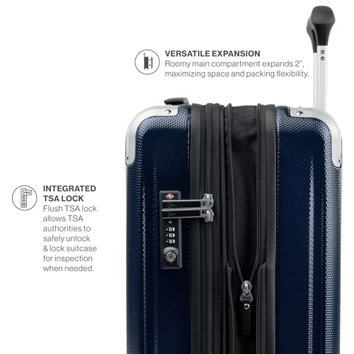 Royal Blue 21 Inch Hardside Expandable Luggage with 8 Spinner Wheels J498624
