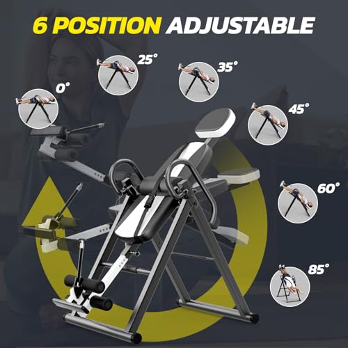 Heavy Duty Gravity Inversion Table 300 lbs Capacity with Adjustable Protective Belt O321007