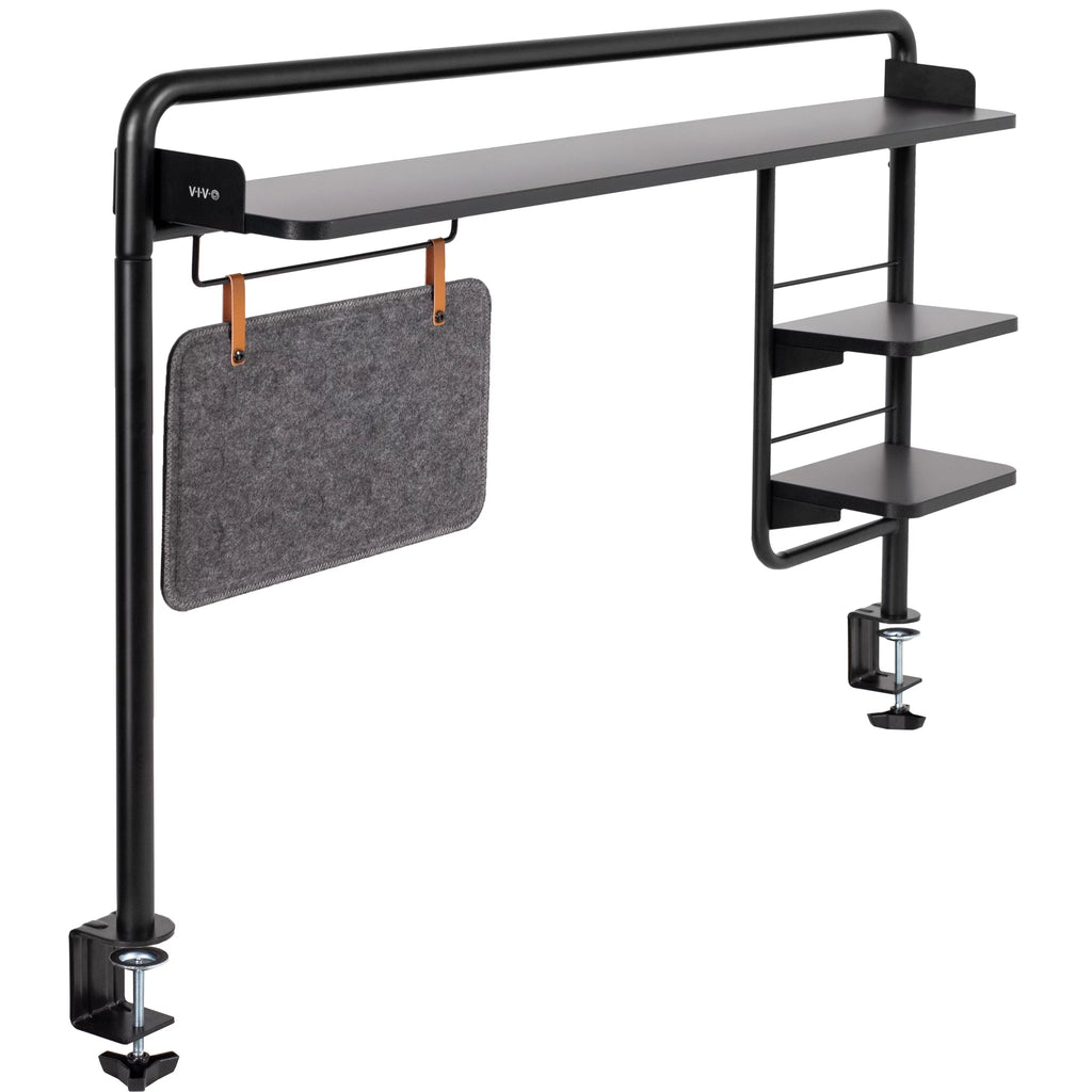 Clamp-on Desktop Shelving System with Magnetic Memo Board D126
