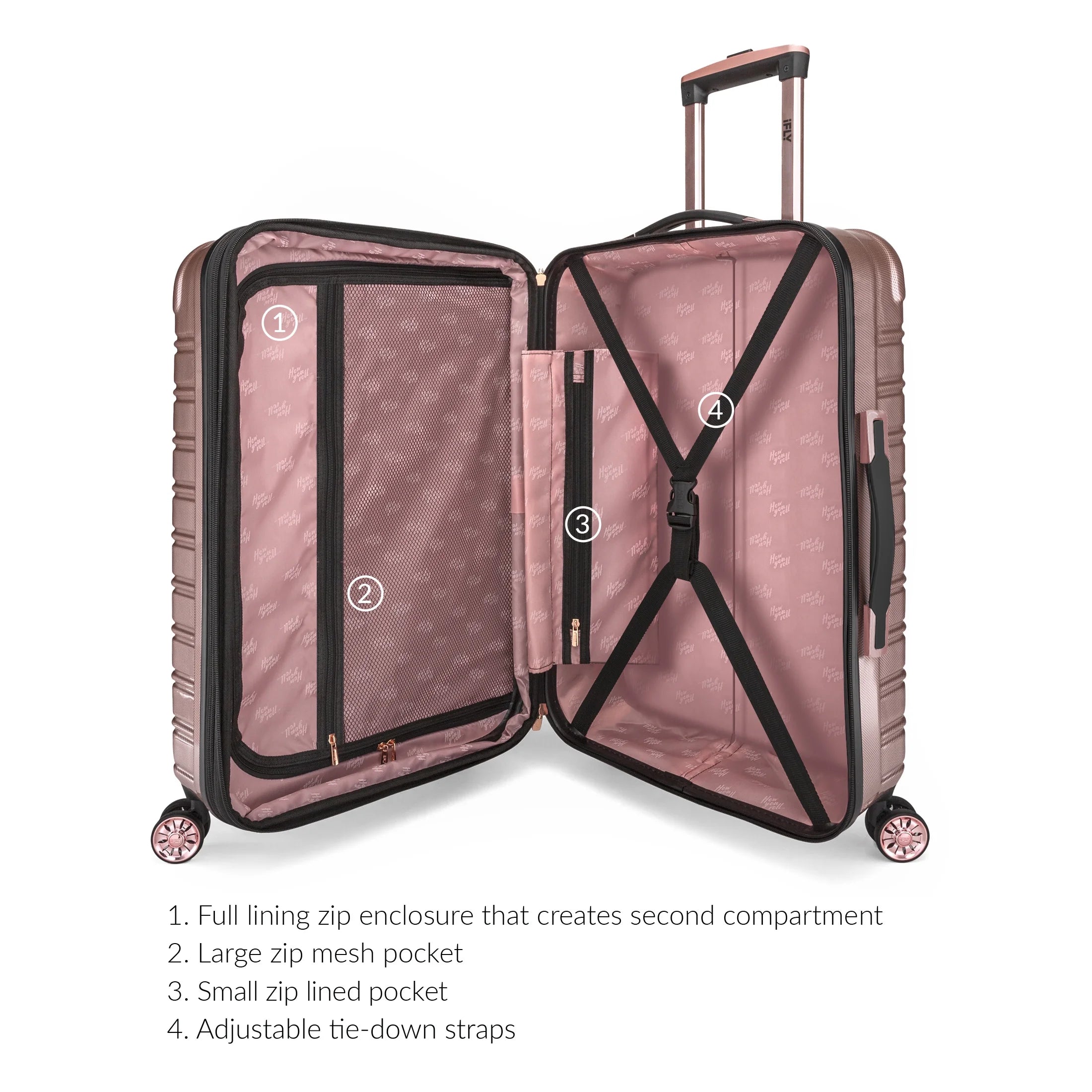 24" Hardside Fibertech Checked Luggage H8299