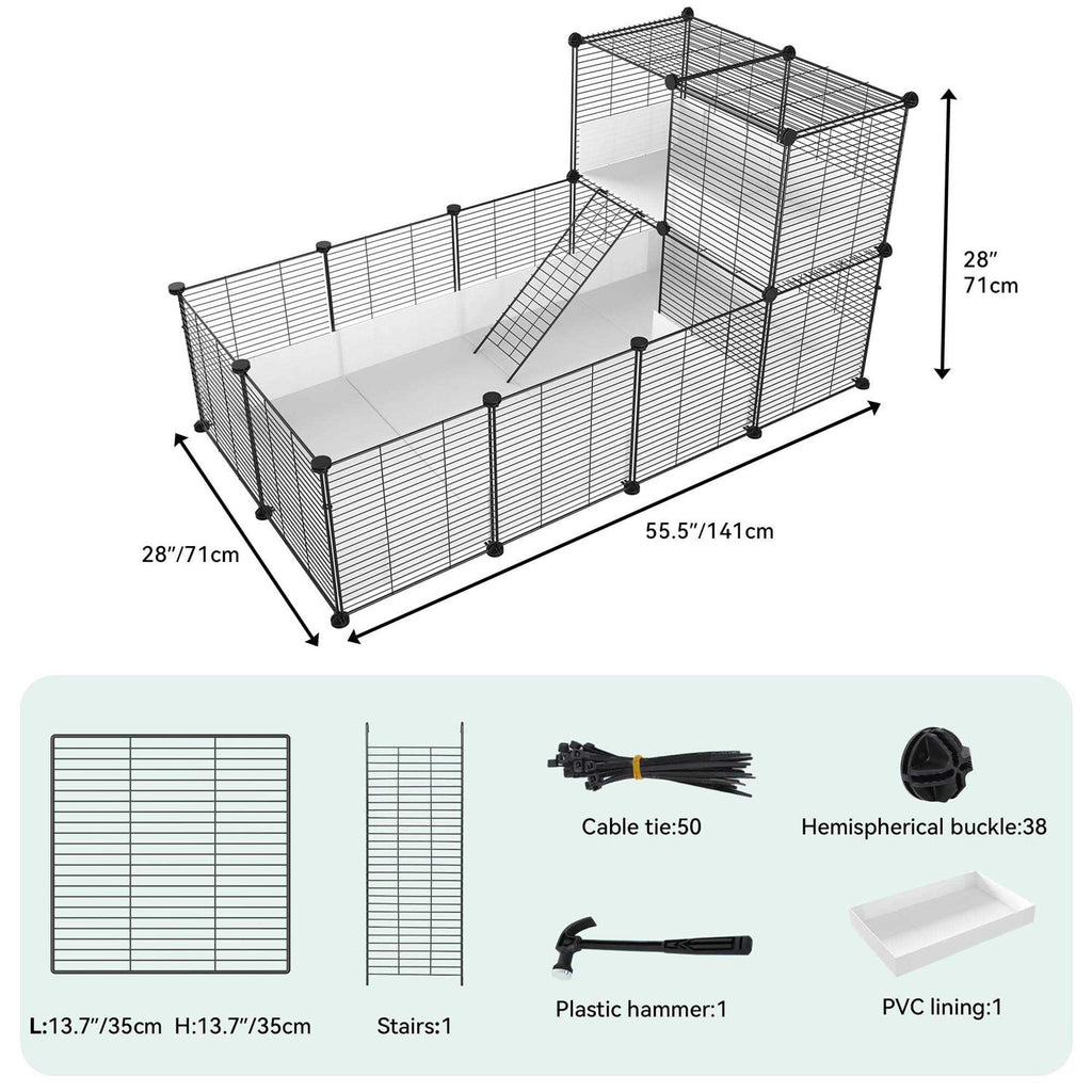 Guinea Pig Cage with Waterproof Plastic Liner H5722