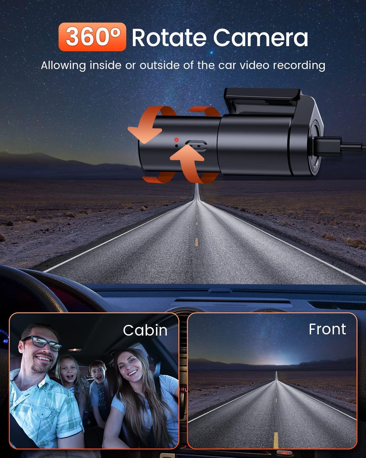 2.5K Car Dash Cam with Night Vision D225