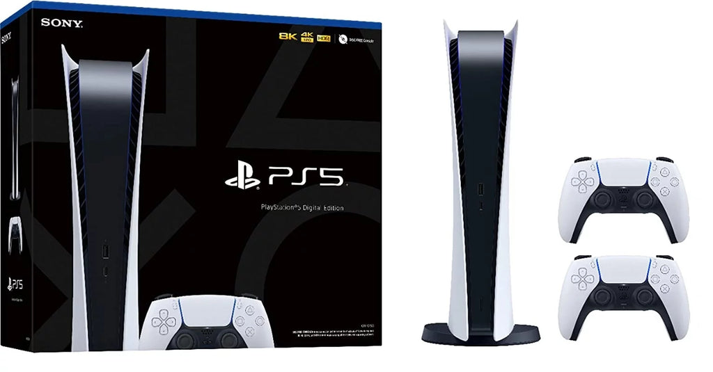 PlayStation 5 Digital Version Console with 2 Wireless Controllers - White Z7186