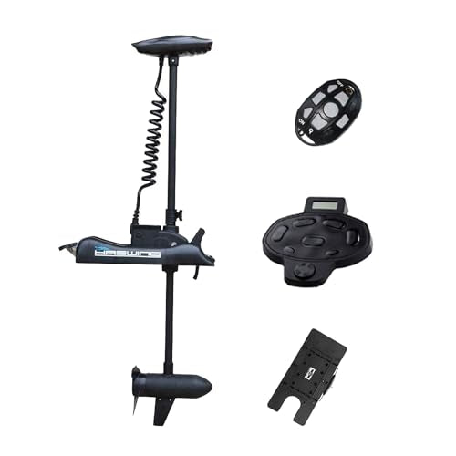 Black 12V 55lbs 48 inch Bow Mount Electric Trolling Motor with Foot Control I334
