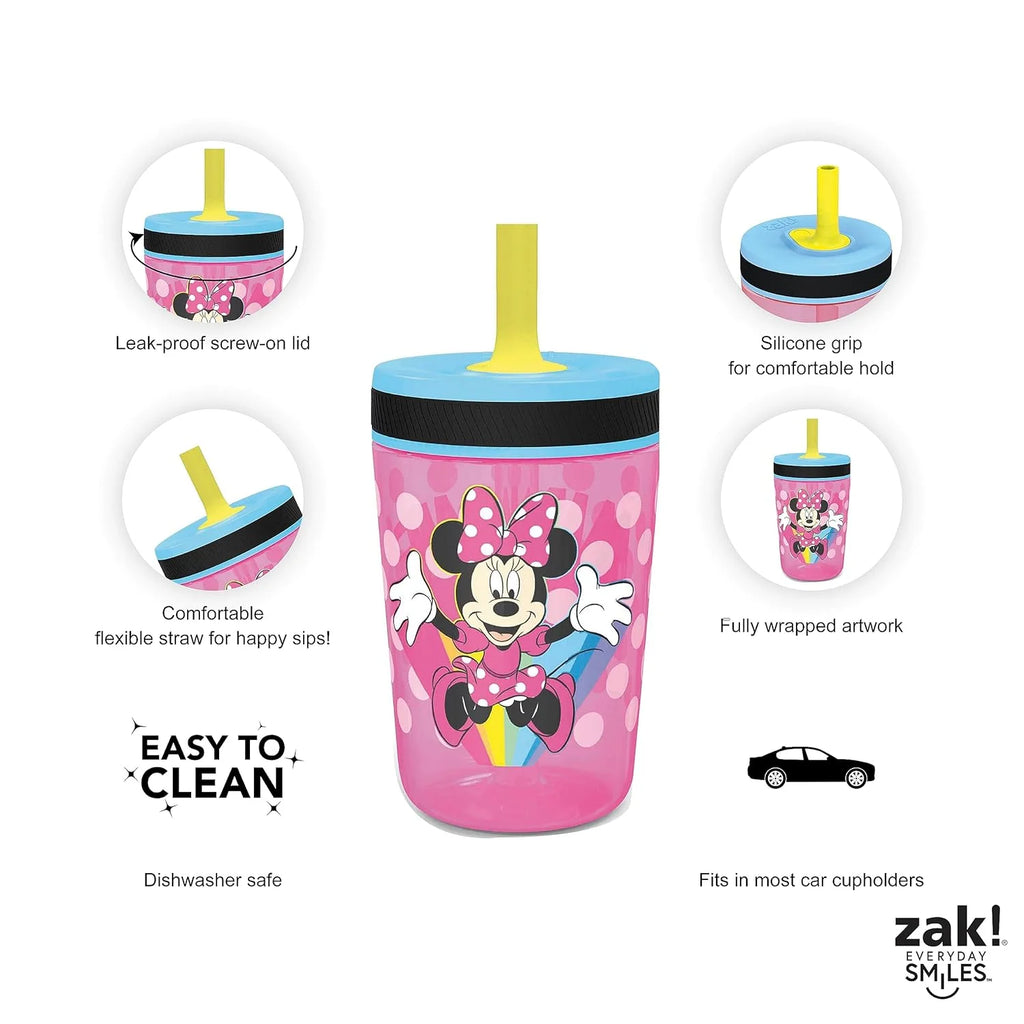 15 oz Leak-Proof Plastic Tumbler with Straw V70258