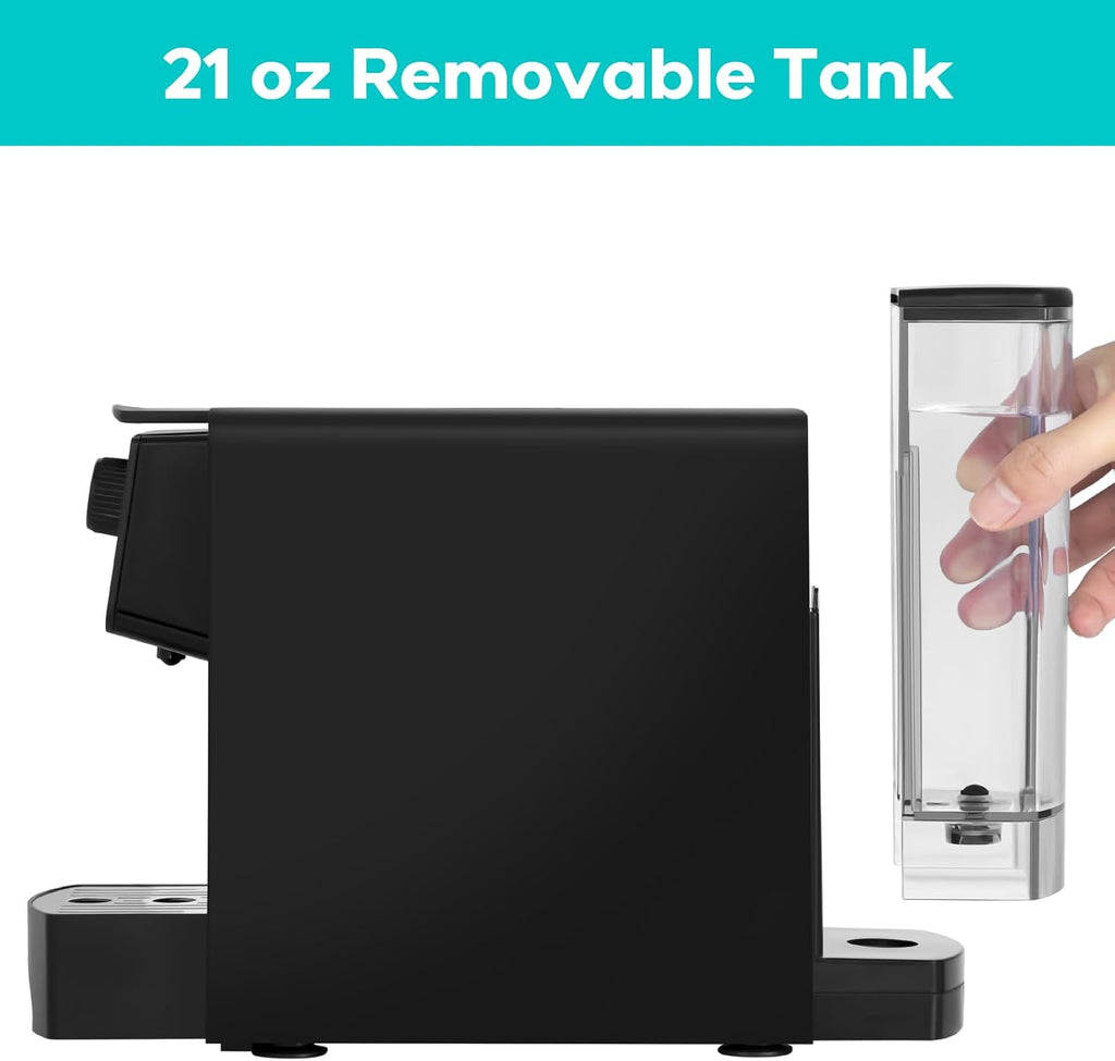 20 Bar Compact Capsule Coffee Machine with 21 oz Removable Water Tank Y342993